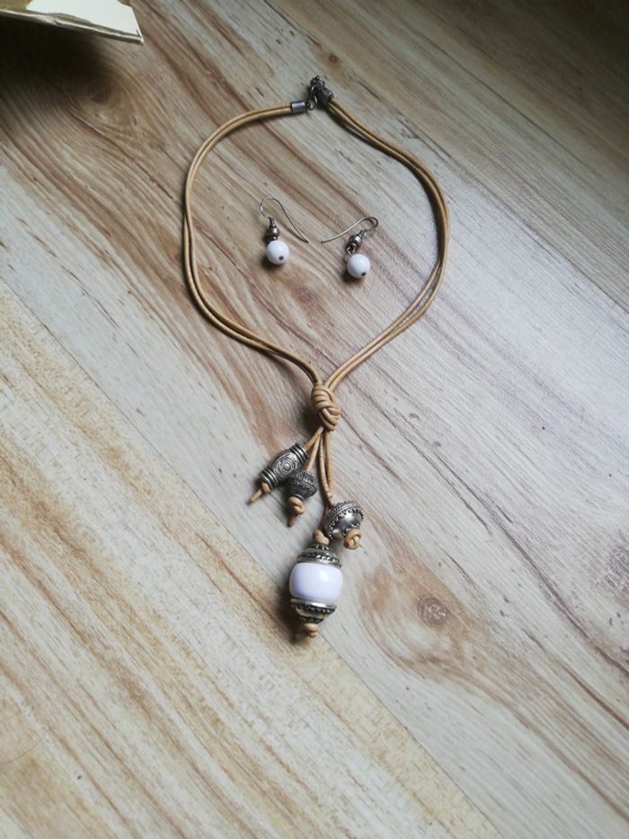 Ensemble perle blanche