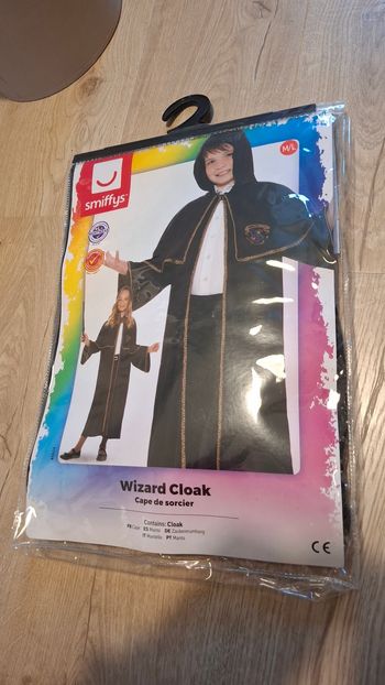 Cape noir de sorcier 7-12ans NEUVE