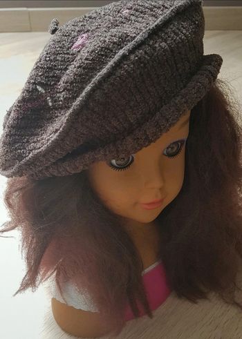 👻bonnet fille marron👻