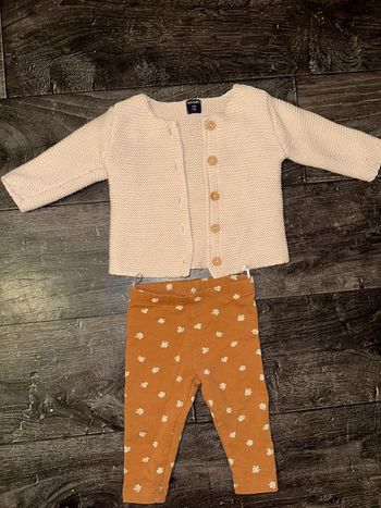 Ensemble gilet et legging molletonné 3-6 mois