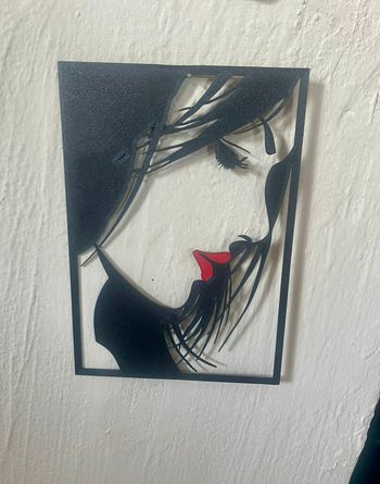 Art Mural Femme Lèvres Rouge