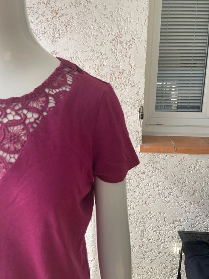 T-shirt mauve - photo numéro 3
