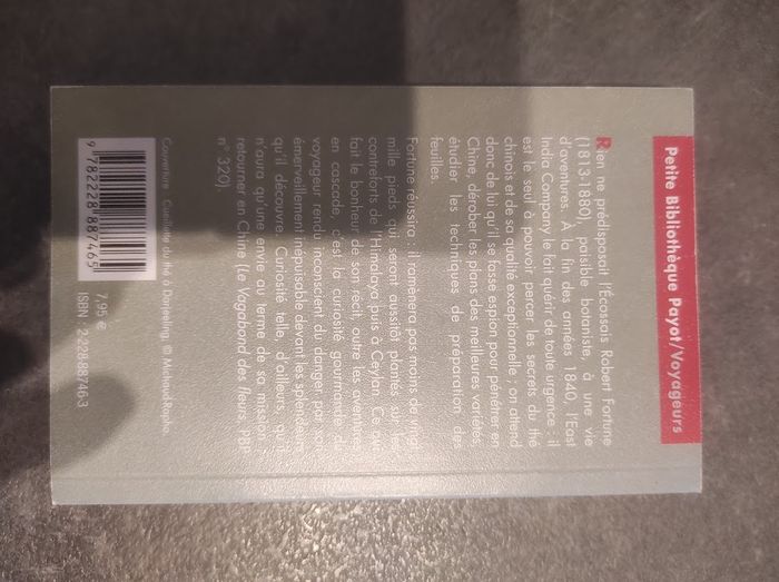 La route du thé et des fleurs Robert Fortune - Petite Bibliothèque Payot 2004 - photo numéro 3