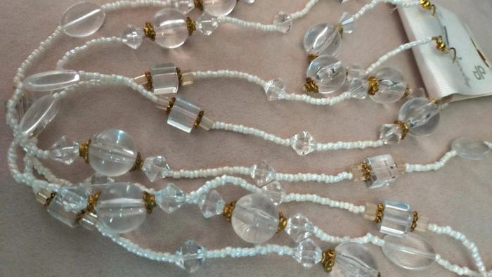 légante parure collier & boucles d’oreilles – Perles cristal & blanc nacré - photo numéro 8