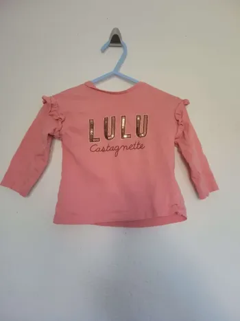 t-shirt Lulu castagnette pour bébé fille 12 mois