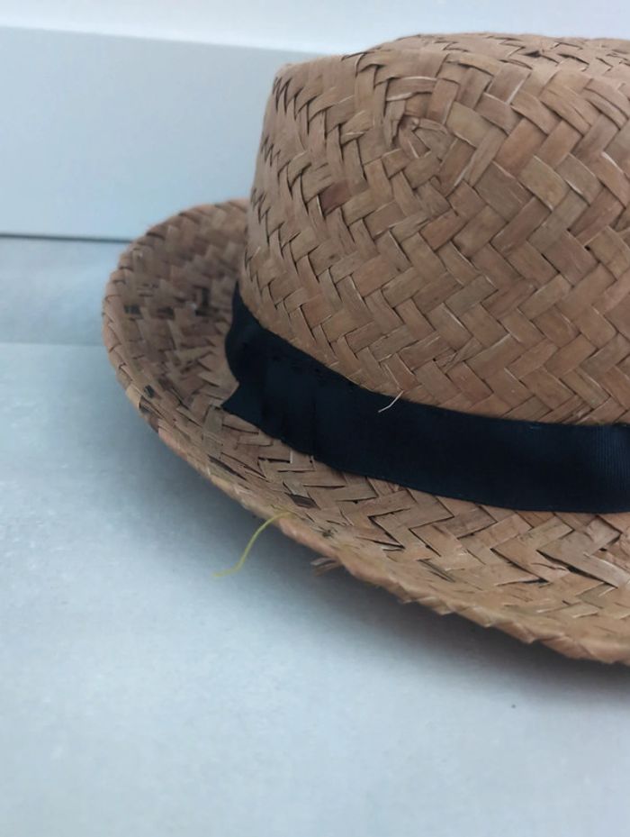 Chapeau type osier/paille tressé - photo numéro 2