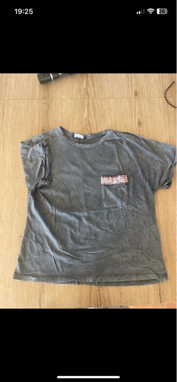 T-shirt gris Bershka - Taille M