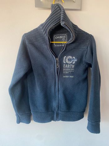 Gilet Pull zippé marine 6ans okaidi