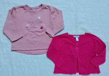Lot gilet sweat pull bisous 12 mois Obaïbi kiabi