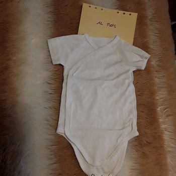 Body été bébé fille ou garçon mixte blanc 12 mois