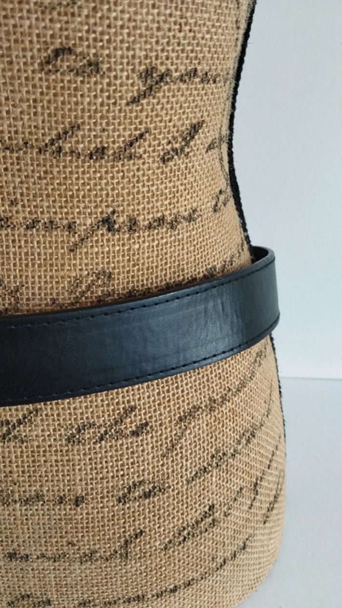 Ceinture noire boucle rectangulaire 90 cm - photo numéro 8