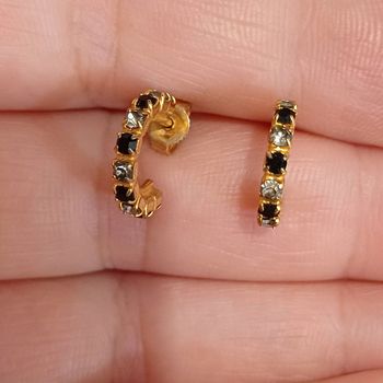 Boucles d'oreilles vintage en métal doré