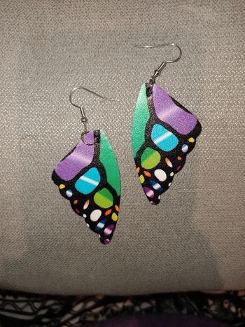 Ailes papillon boucles d'oreilles