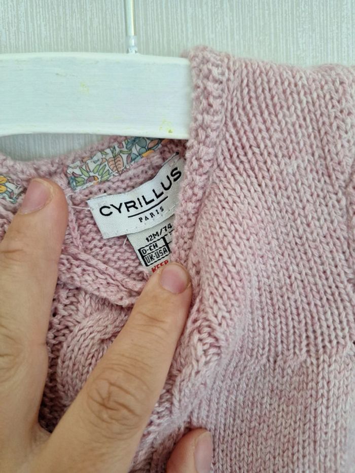 Robe Rose Laine Cyrillus 12 mois - photo numéro 2