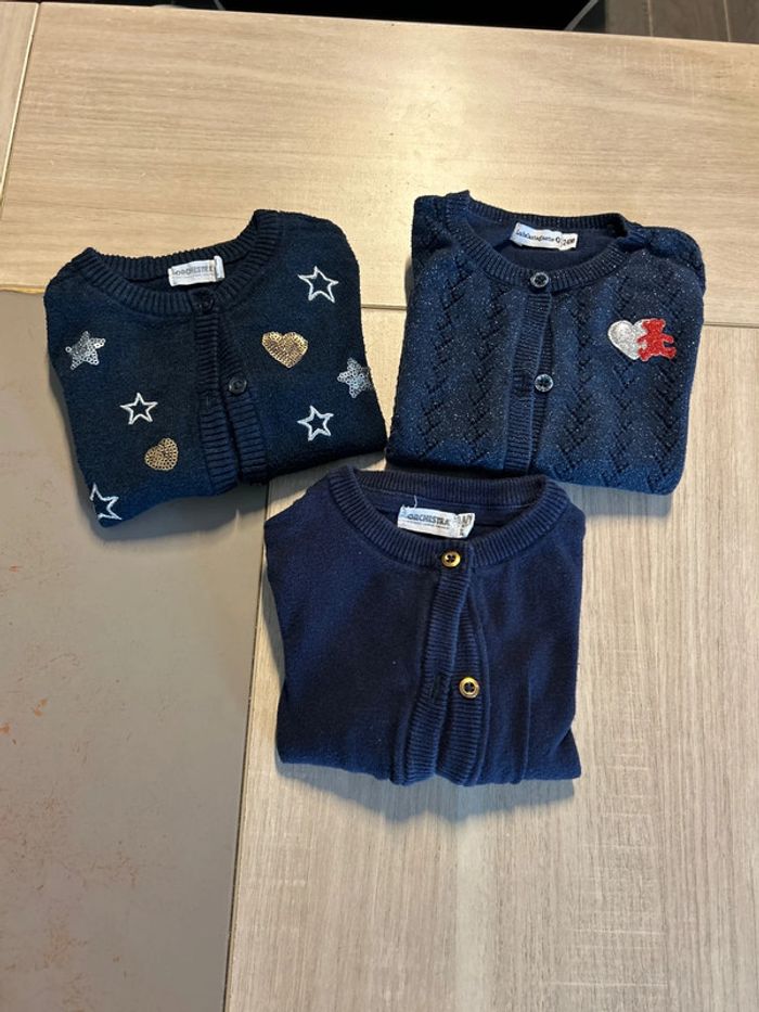 Lot de 4 gilets + 1 pull fille 2/3 ans - photo numéro 2