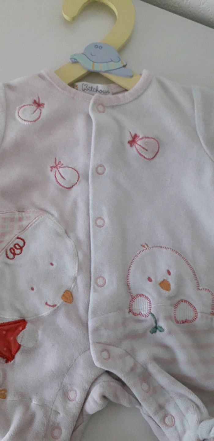 Pyjama velours fille taille naissance - photo numéro 3
