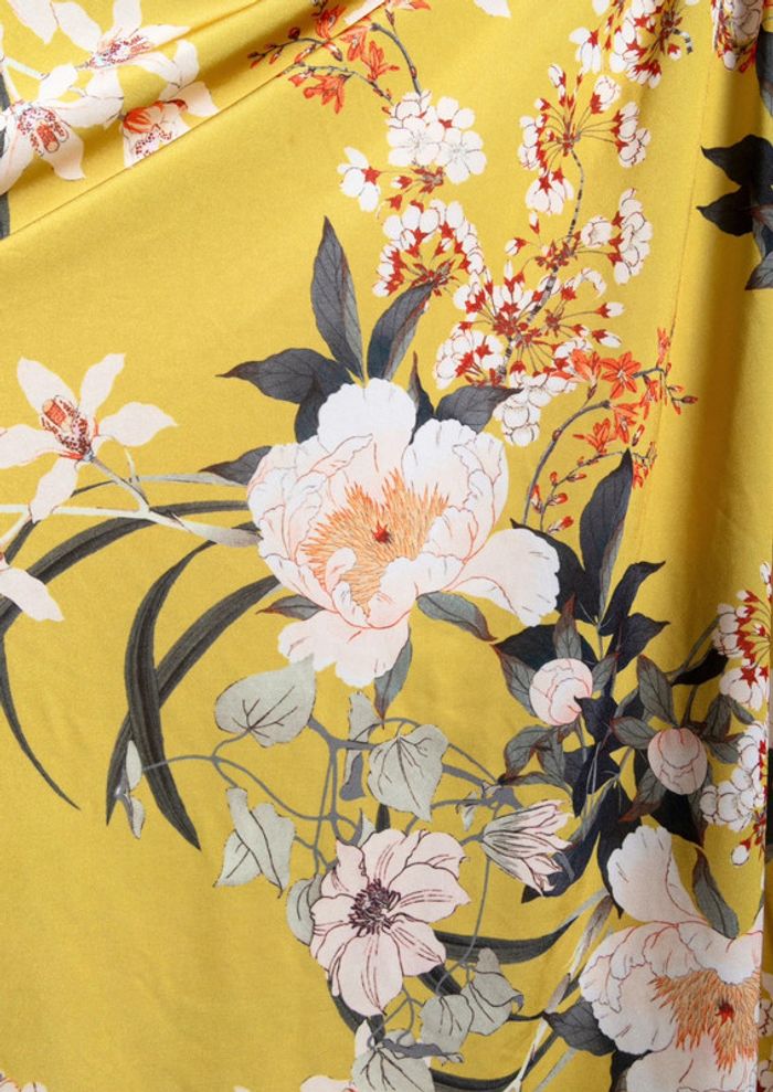 Robe à fleurs jaune • floral print yellow dress Jacqueline Riu Taille 38 - photo numéro 5