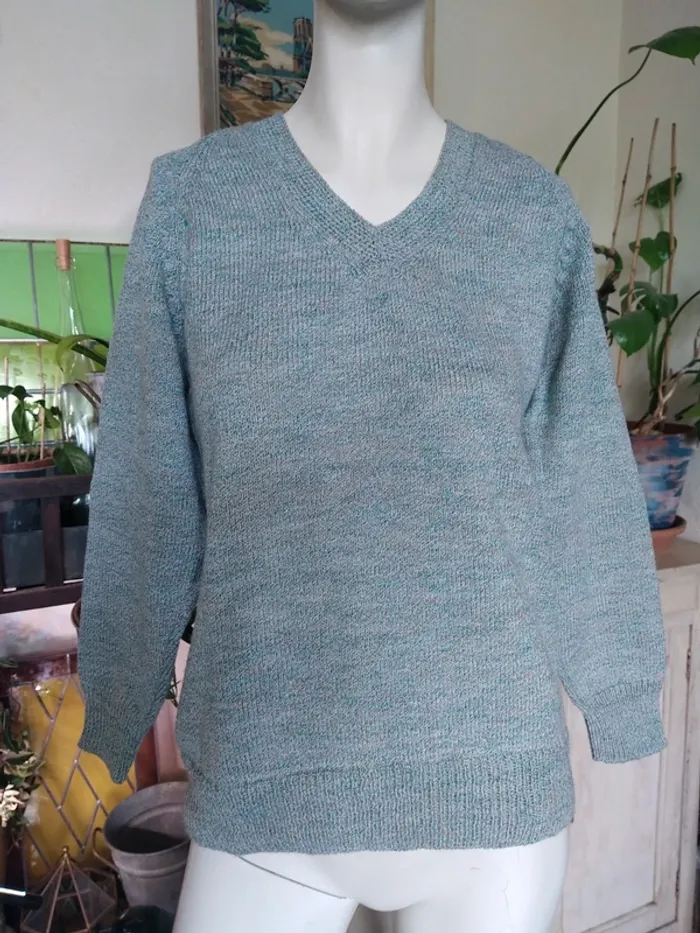 Pull demi saison fait main automne printemps chiné