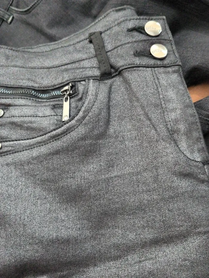 Pantalon Bréal – Taille L – gris effet pailleté - photo numéro 5