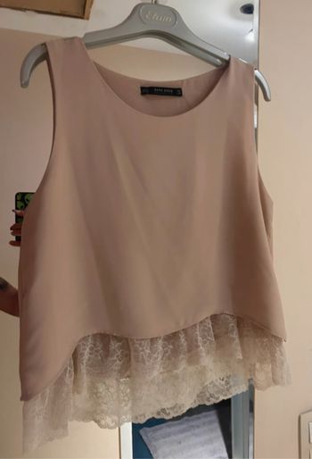 Blouse Zara effet dentelle
