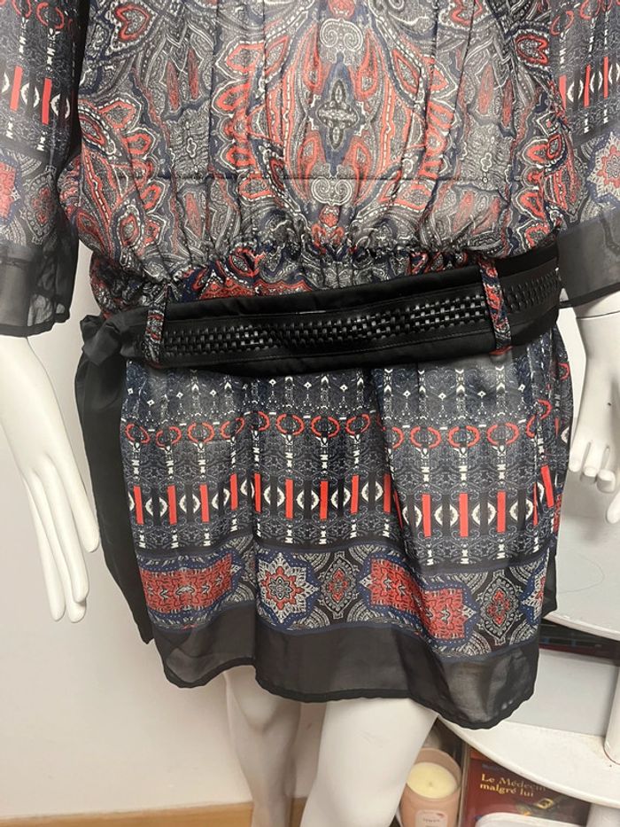 Robe de fête manches courtes en velours pailleté pour bébé fille Noir - 12 mois - Robe