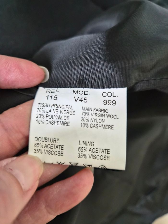 Veste noire tailleur – Carven – Taille 38 – Laine vierge & cachemire - photo numéro 6