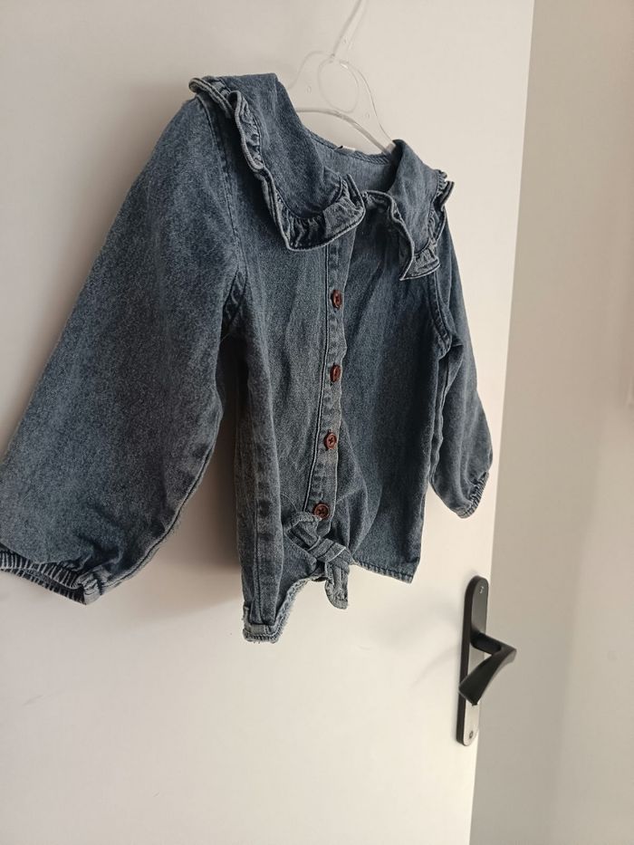 Chemisier en jean avec noeud - photo numéro 6