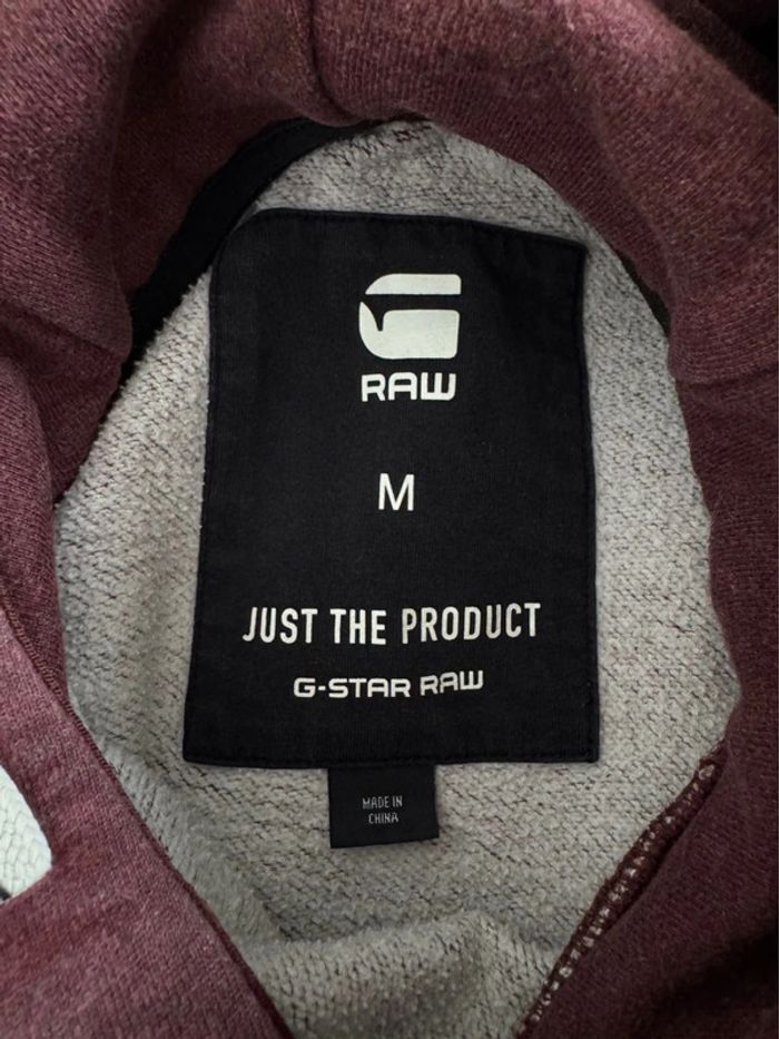 Sweat à capuche/Hoodie bordeaux G-Star Raw taille M - photo numéro 9