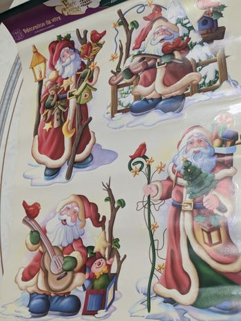 Lot de stickers décoration vitre réutilisables, adhérent par électricité statique.