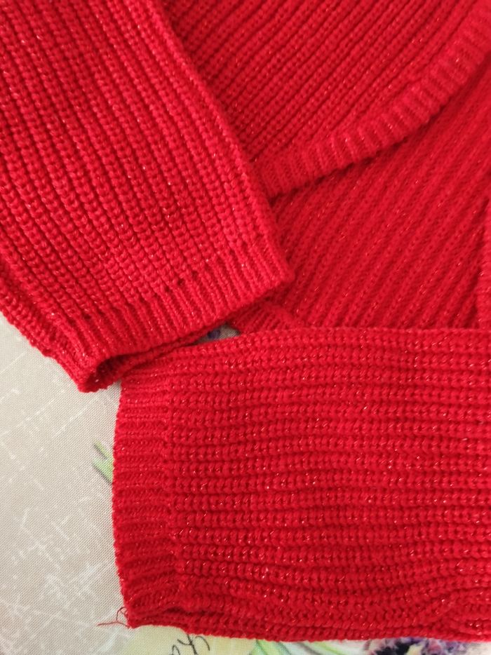 Cardigan rouge fête de - photo numéro 6