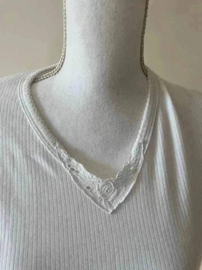 Tee shirt blanc - Taille S - photo numéro 3