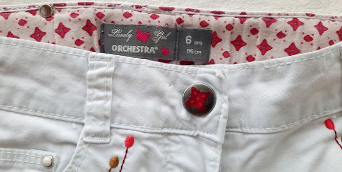 Pantacourt blanc 6 ans - photo numéro 4