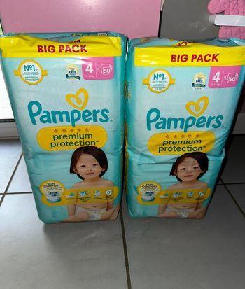 Lot de 100 couches Pampers Premium Protection t4