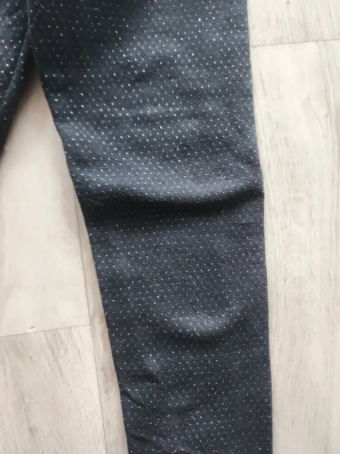 Legging chaud fourré noir a points argentés 3ans - photo numéro 5