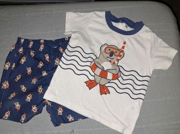 Ensemble maillot de bain/tee shirt_ 18 mois