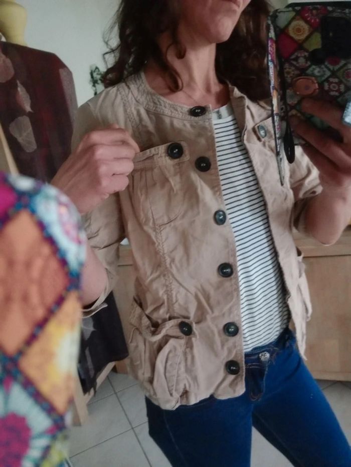 Veste femme 36 marron beige c 77 - photo numéro 7