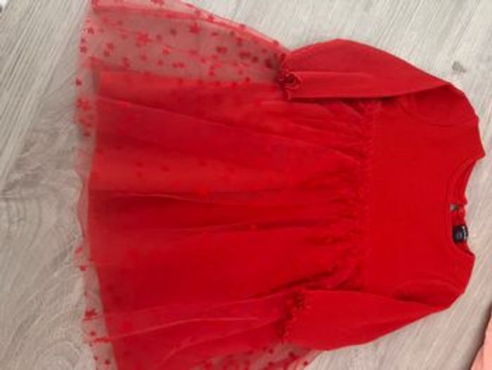 Robe a tulle rouge