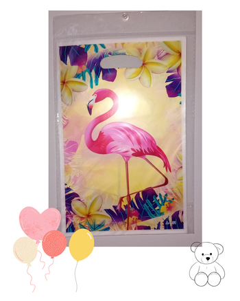 Lot de 10 sacs d'anniversaire neufs flamand rose