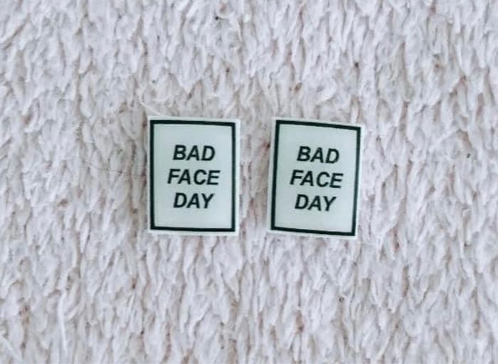 Boucles d’oreilles Fait Main Fun Bad Face Day