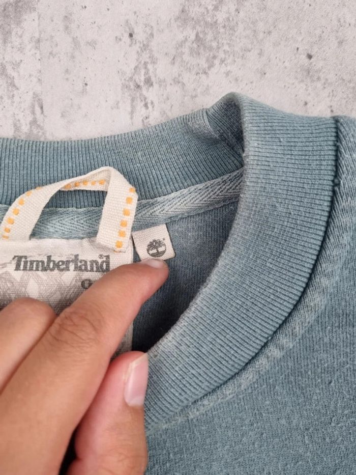 Sweat Timberland vert logo brodé – Taille L Hommes - photo numéro 8