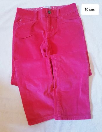 Pantalon velour okaïdi 10 ans