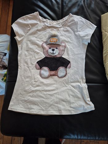 t-shirt impression ourson 3D taille 38-40