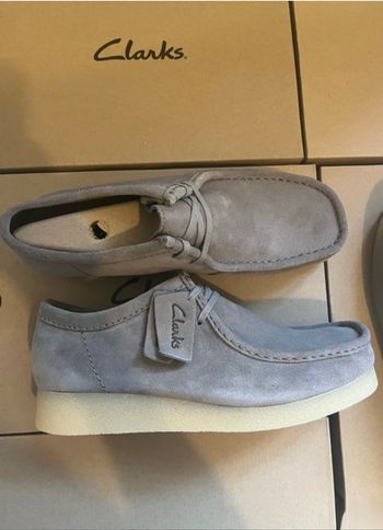 Clarks Derbys en nubuck Wallabee Evo - Gris clair