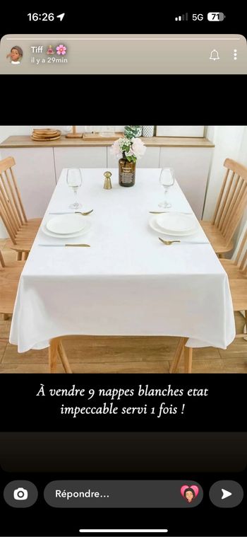 Nappe blanche x9
