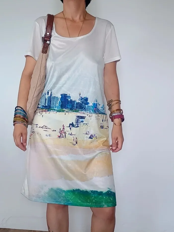 robe de plage satinée longboard L