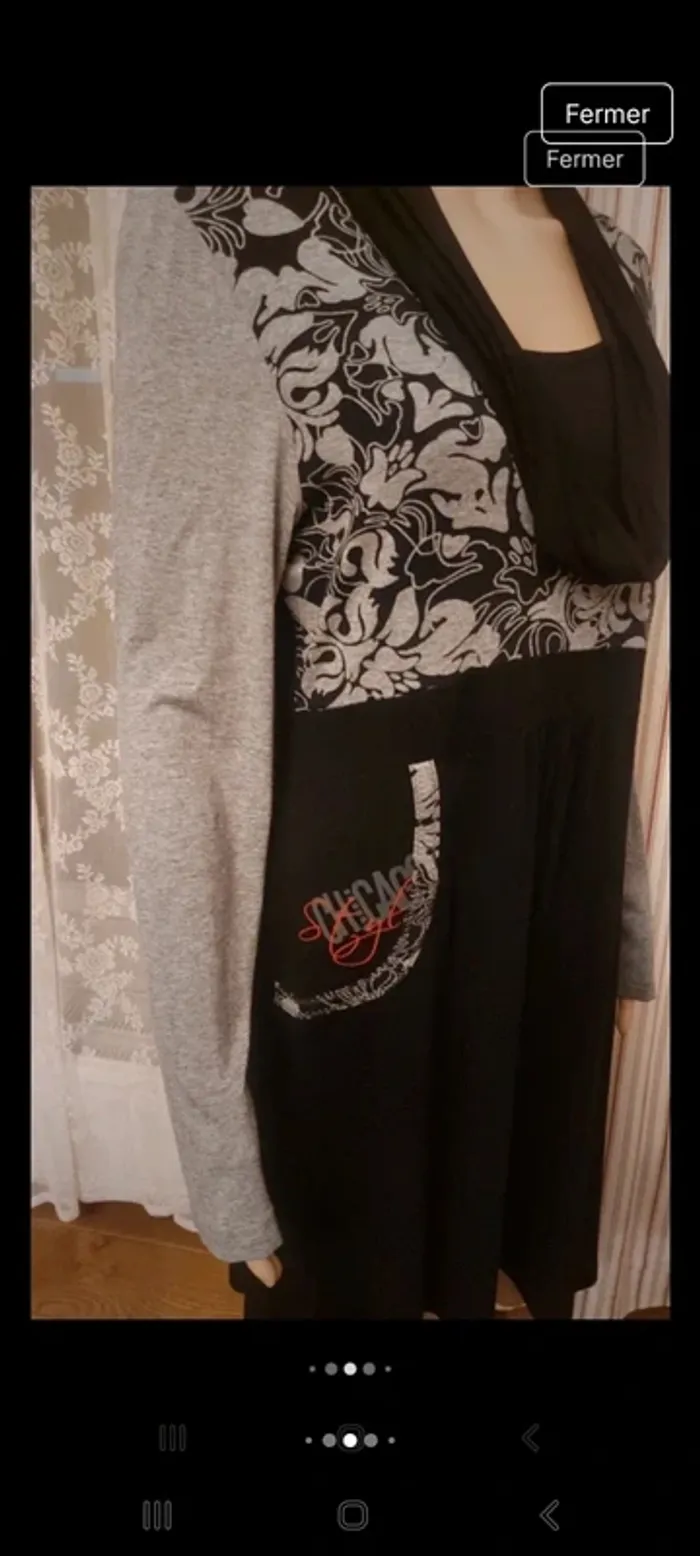 Jolie Robe Taifun noire et gris fr/be 42 - photo numéro 6