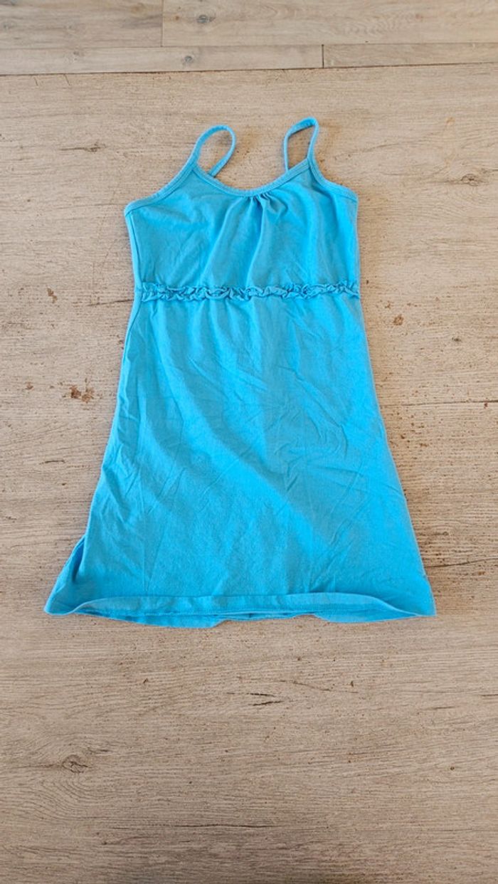 Robe courte à bretelles, bleue, Nonito Kids, 6 ans, neuve - photo numéro 2