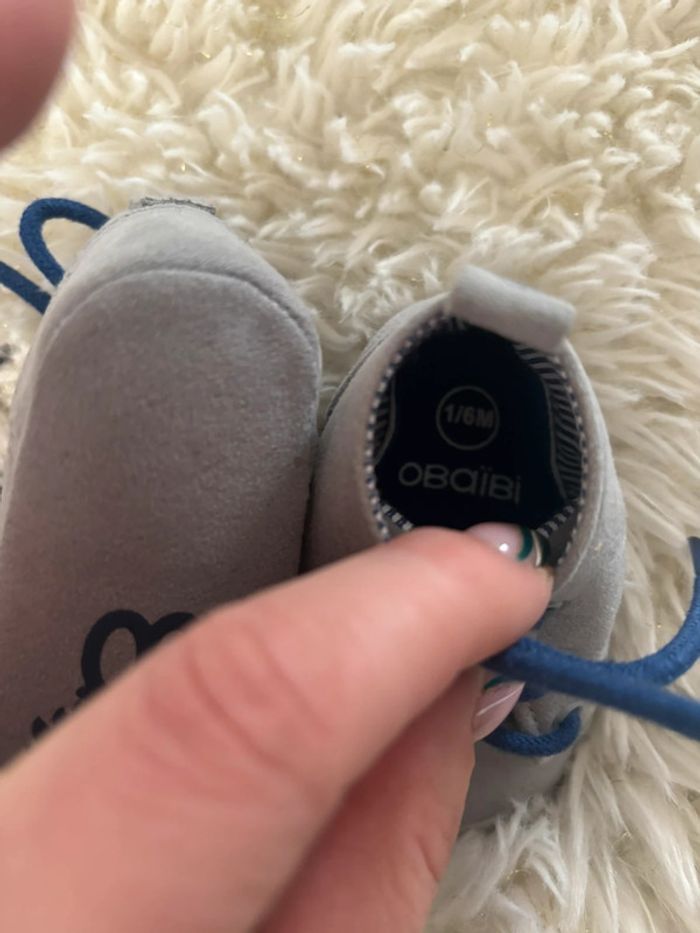 Jolie chaussure de bébé Obaibi taille 1/6 mois - photo numéro 3