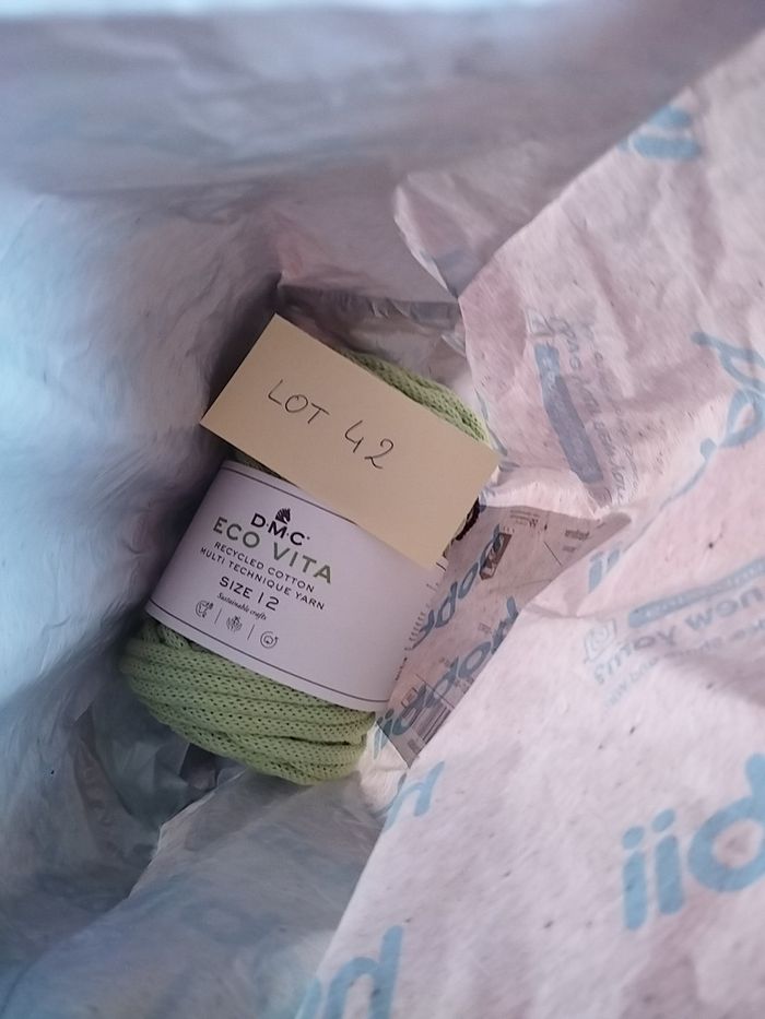 * 1 pelote vert pomme Eco Vita 12 par DMC - photo numéro 4