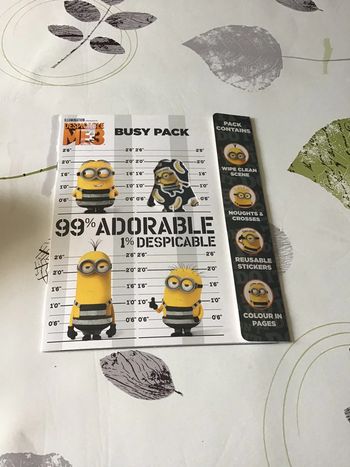 Pochette créatif stickers coloriage jeux Les minions